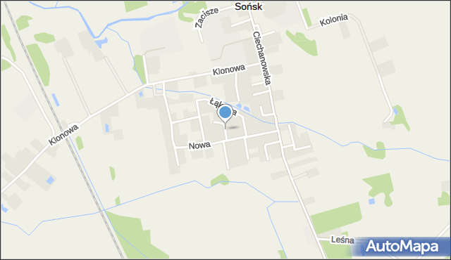 Sońsk, Osiedlowa, mapa Sońsk