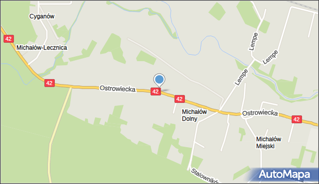 Starachowice, Ostrowiecka, mapa Starachowic