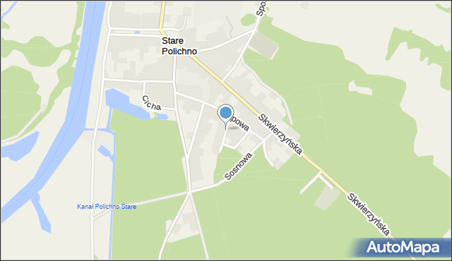 Stare Polichno, Osiedle Leśne, mapa Stare Polichno