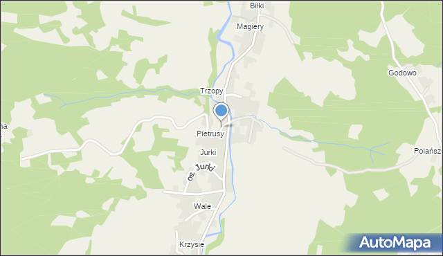 Stryszawa, Osiedle Piietrusy, mapa Stryszawa