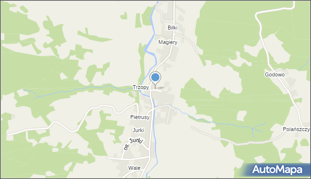 Stryszawa, Osiedle Trzopy, mapa Stryszawa