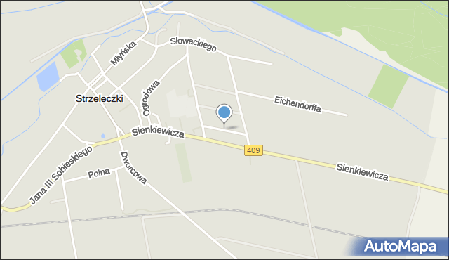 Strzeleczki, Osiedle, mapa Strzeleczki