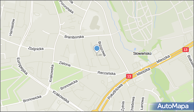 Szczecin, Osikowa, mapa Szczecina