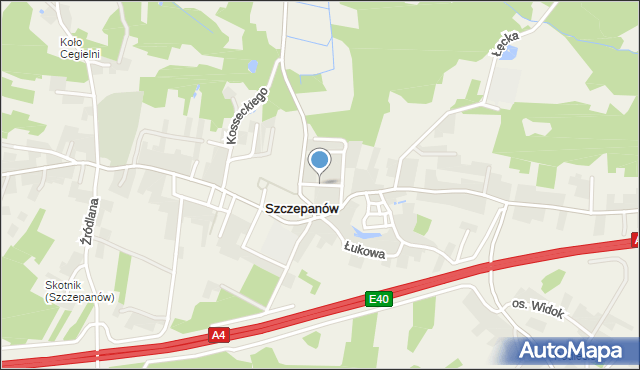 Szczepanów gmina Brzesko, Osiedle na Wzgórzu, mapa Szczepanów gmina Brzesko