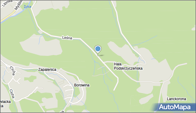 Szczyrk, Osiedle Zapalenica, mapa Szczyrk