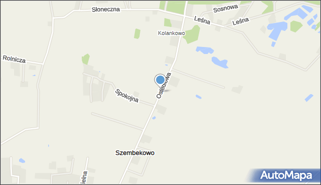 Szembekowo, Osiedlowa, mapa Szembekowo