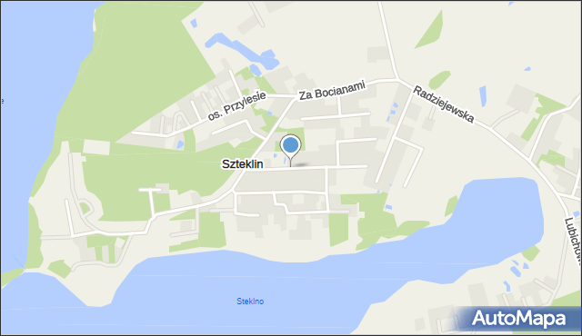Szteklin, Osiedle Nowe, mapa Szteklin