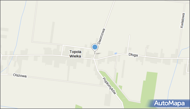 Topola Wielka, Ostrowska, mapa Topola Wielka