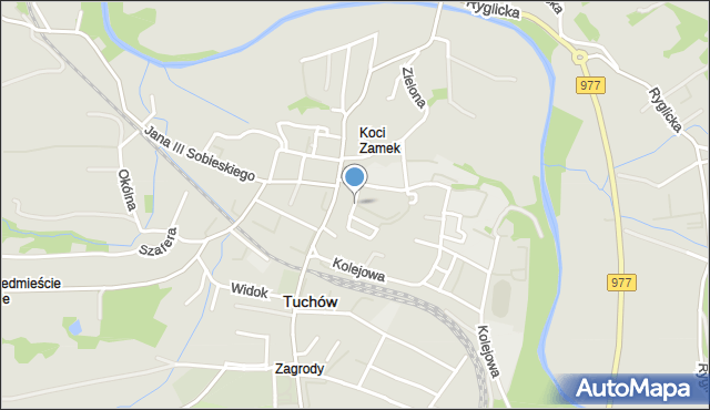 Tuchów, Osiedle Centrum, mapa Tuchów