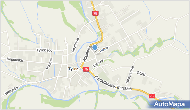 Tylicz, Osada, mapa Tylicz