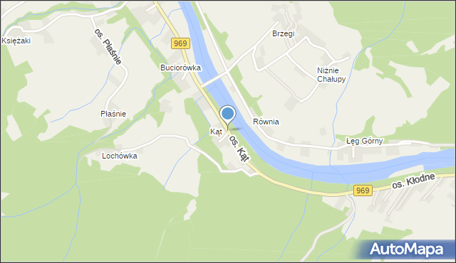 Tylmanowa, Osiedle Kąt, mapa Tylmanowa