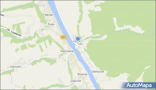 Tylmanowa, Osiedle Kliniec, mapa Tylmanowa