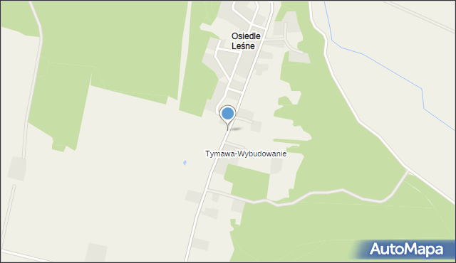 Tymawa gmina Gniew, Osiedle Leśne, mapa Tymawa gmina Gniew