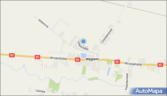 Węgierki, Osiedlowa, mapa Węgierki