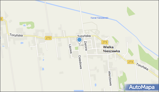 Wielka Nieszawka, Osiedlowa, mapa Wielka Nieszawka