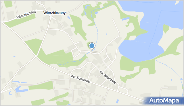 Wierzbiczany gmina Gniezno, Osiedle Księżycowe, mapa Wierzbiczany gmina Gniezno