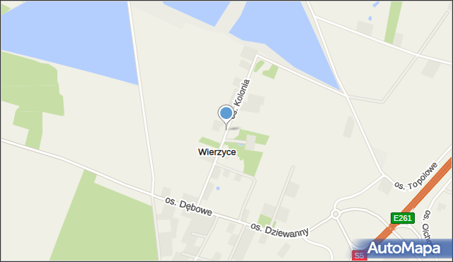 Wierzyce, Osiedle Kolonia, mapa Wierzyce