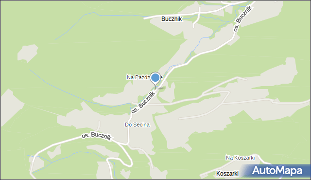 Wisła, Osiedle Bucznik, mapa Wisła