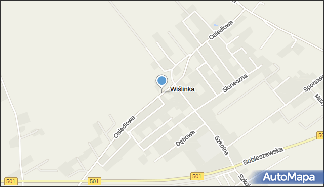 Wiślinka, Osiedlowa, mapa Wiślinka