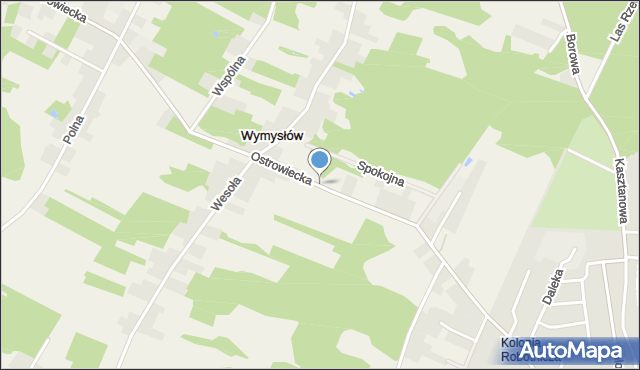 Wymysłów gmina Kunów, Ostrowiecka, mapa Wymysłów gmina Kunów