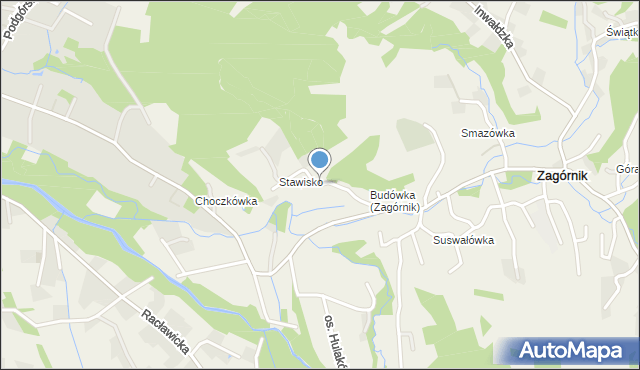 Zagórnik gmina Andrychów, Osiedle Górka, mapa Zagórnik gmina Andrychów