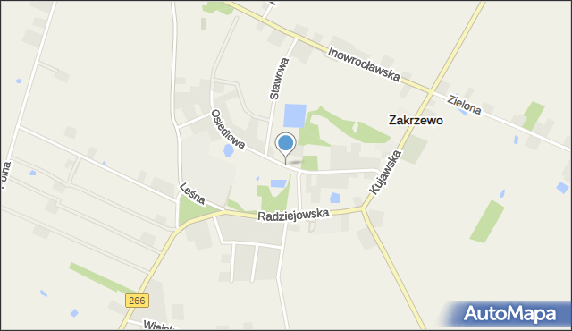 Zakrzewo powiat aleksandrowski, Osiedlowa, mapa Zakrzewo powiat aleksandrowski