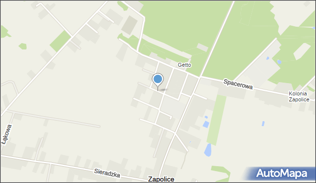 Zapolice powiat zduńskowolski, Osiedlowa, mapa Zapolice powiat zduńskowolski