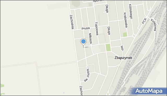 Zbąszynek, Osiedle Literatów, mapa Zbąszynek