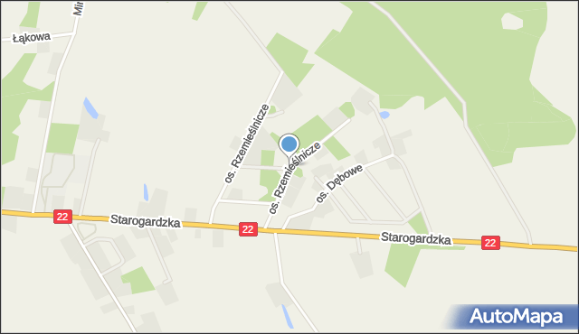 Zblewo, Osiedle Rzemieślnicze, mapa Zblewo