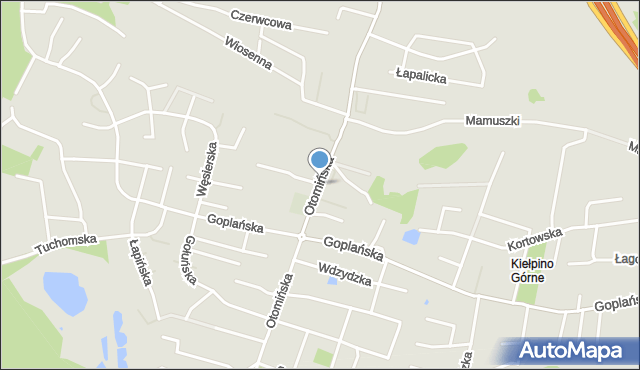 Gdańsk, Otomińska, mapa Gdańska