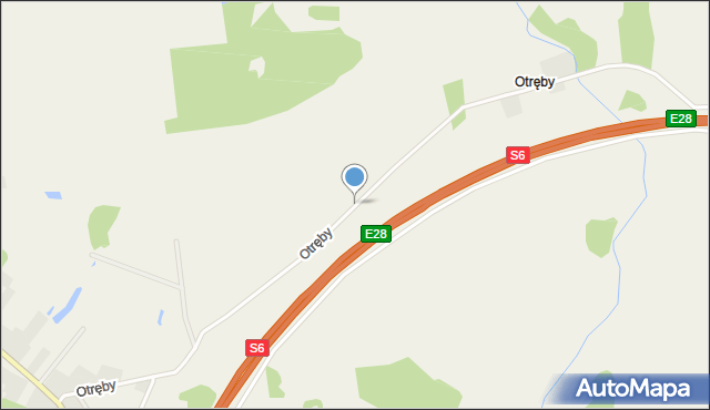 Otręby, Otręby, mapa Otręby