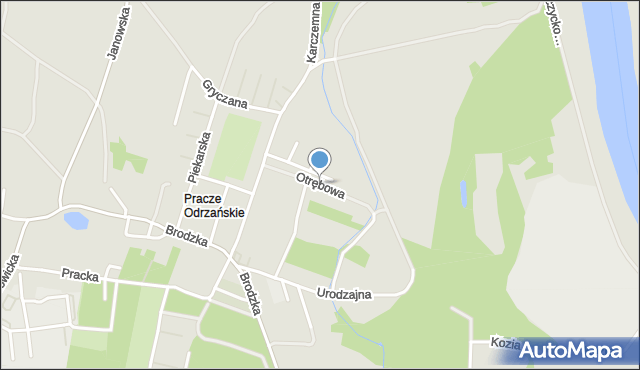 Wrocław, Otrębowa, mapa Wrocławia