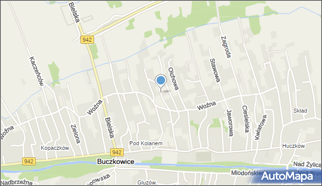 Buczkowice, Owcza, mapa Buczkowice