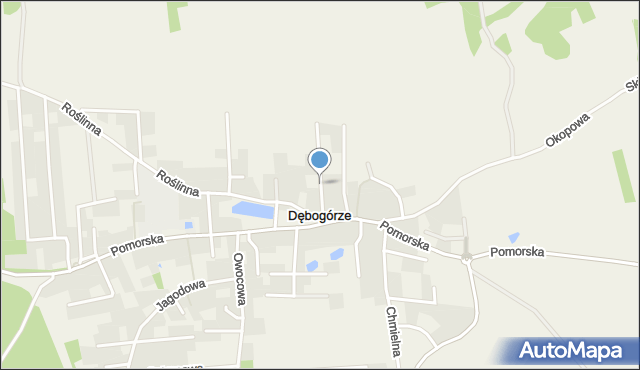 Dębogórze, Owsiana, mapa Dębogórze