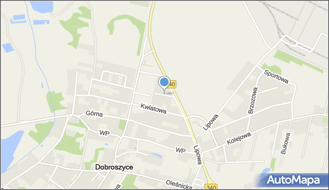 Dobroszyce, Owocowa, mapa Dobroszyce