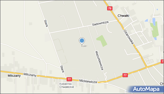 Sandomierz, Owocowa, mapa Sandomierza