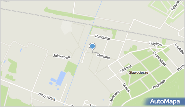 Szczecin, Owsiana, mapa Szczecina