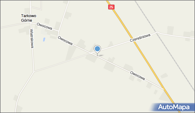 Tarkowo Górne, Owocowa, mapa Tarkowo Górne