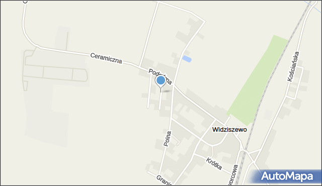 Widziszewo, Owocowa, mapa Widziszewo