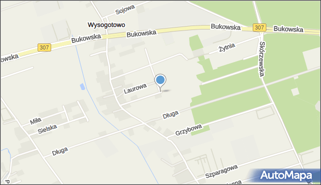 Wysogotowo, Owsiana, mapa Wysogotowo