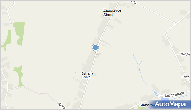 Zagórzyce Stare, Owocowa, mapa Zagórzyce Stare