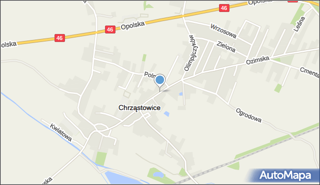 Chrząstowice powiat opolski, Ozimska, mapa Chrząstowice powiat opolski