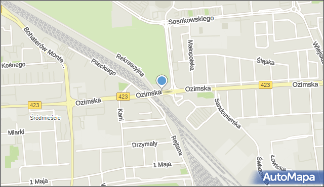 Opole, Ozimska, mapa Opola
