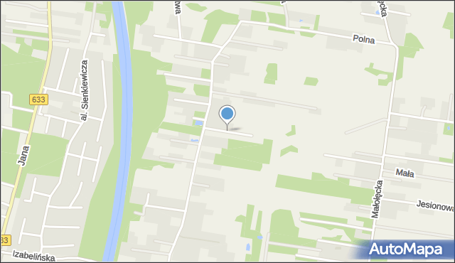 Aleksandrów gmina Nieporęt, Pałacowa, mapa Aleksandrów gmina Nieporęt