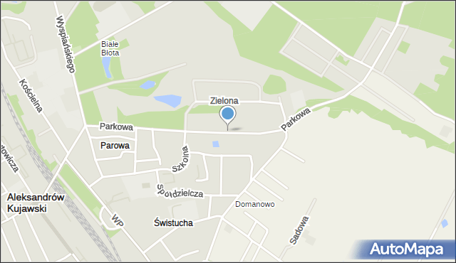 Aleksandrów Kujawski, Parkowa, mapa Aleksandrów Kujawski