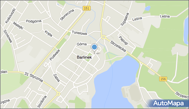Barlinek, Paderewskiego Ignacego Jana, mapa Barlinek