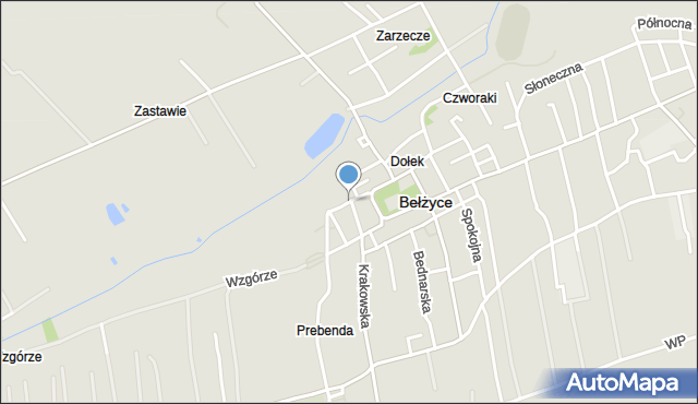 Bełżyce, Partyzantów, mapa Bełżyce