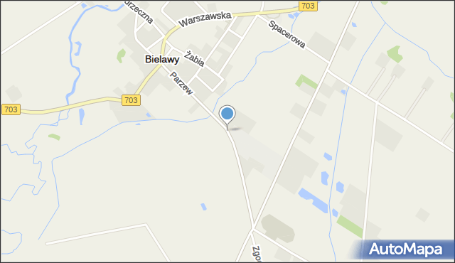 Bielawy powiat łowicki, Parzew, mapa Bielawy powiat łowicki