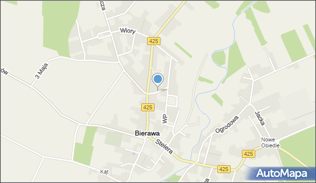 Bierawa, Paderewskiego Ignacego Jana, mapa Bierawa