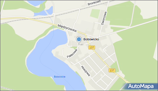 Bobowicko, Pałacowa, mapa Bobowicko